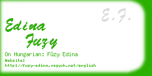 edina fuzy business card